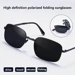 Outdoor Eyewear UV Anti-glare Super Cool Sunglasses PC Foldable Pochromic Polarised Men's Folding Women's