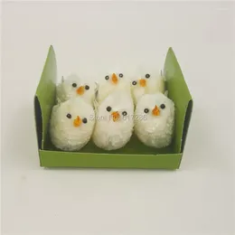 Party Decoration Easter Chicken Chicks Pack Of 4 Sets White Chenille Hat Ornament Home Favours