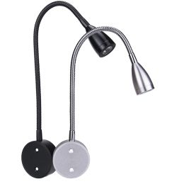 DC12V 24V 3W USB Port Touch Dimming LED Reading Light Bedside Wall Lamp Hose Spotlight for Motorhome, RV Boat, Yacht, Steamer