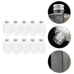 Wine Glasses 10pcs Disposable Juice Storage Bottles Portable Milk Tea Containers Beverage