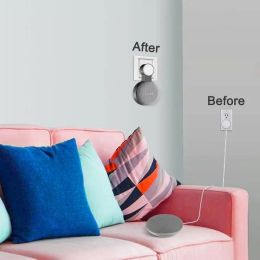 Outlet Wall Mount Holder for Google Nest Mini (2nd Gen) Cord Management for Nest Mini Smart Speaker Accessory