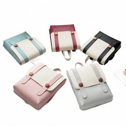 women's bag 2023 new Colour ctrast small fresh mini waterproof small backpack fi niche design backpack D3hJ#