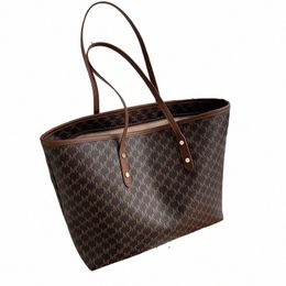 large Capacity Shoulder Bag Women's PU Leather Handbag for Commuting and Casual Use, Versatile Tote Bag 198K#