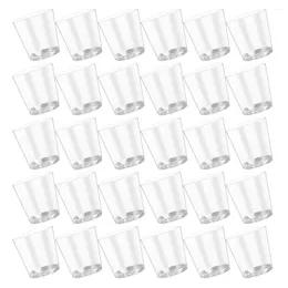 Disposable Cups Straws Plastic Tasting Clear S Individual Cocktail Ice Cup Lids Glasses Dessert Appetiser Coffee Shooter Cold Trifle