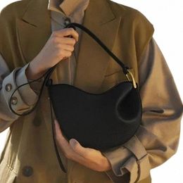 fi Lady Saddle Bag Women's Shoulder Bag Female Handbag Genuine Leather Crossbody Bag Lady Menger Sac A Main W1qp#