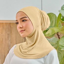 Muslim Underscarf Women Elastic Jersey Inner Hijab Cap Ninja Hat HeadWrap Turban Bone Bonnet Scarf Neck Cover Shawls Accessories