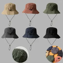 Berets Anti-UV Mountaineering Sun Protection Quick-drying Waterproof Panama Cap Fishing Bucket Hat