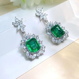 Dangle Earrings CAOSHI Gorgeous Green Zirconia Pendant Female Anniversary Party Jewellery Noble Lady Delicate Gift Accessories For Women
