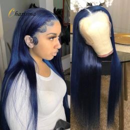 Charisma Straight Lace Front Wig Synthetic Wigs for Women Dark Blue Lace Front Wig Natural Hairline Lace Wigs Perruque