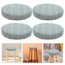 Chair Covers 4 Pcs Stool Cover Bar Supplies Seat Replacement Chairs Tablecloth / Polyester (Polyester) Round