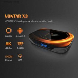 Set Top Box VONTAR X3 4GB 128GB 8K Smart Android 9.0 TV Box Android 9 Amlogic S905X3 Wifi 1080P 4K Google Player Set Top Box 4G 64G Q240330