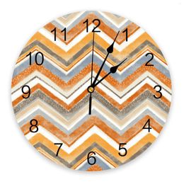 Wall Clocks Nordic Style Ripple Orange Bedroom Clock Large Modern Kitchen Dinning Round Living Room Watch Home Decor