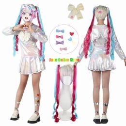 Needy Girl Overdose Abyss Cosplay Costume Shoe Wig Anime Game Ame Abyssoning Angle Dokuro chan cosplay svart läder kjol