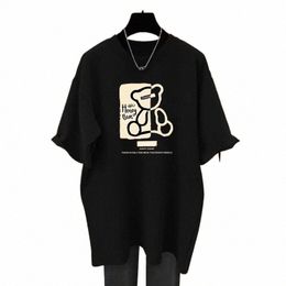 2023 Summer Plus Size Top Cott Y2KT-shirt Women's Soft Carto Bear Print T-shirt Oversized Women's T-shirt Free Ship I1tB#
