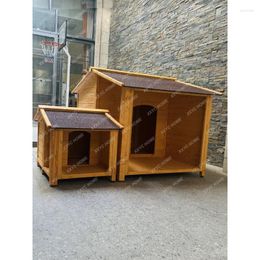 Cat Carriers Outdoor House Wooden Dog Cage Large Rainproof And Sun Protection Villa Golden Retriever Teddy Doghouse