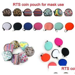 Jewelry Boxes 14 Styles Neoprene Waterproof Zipped Coin Pouch Mask Holder Earbud Case With Keyring Earphone For Adt Kids Drop Delivery Dhqc1