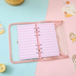 A5 A6 Transparent Hand Ledger With Colourful Clips Binder Notebook Cover & Photo Sticker Collect Book Planner Paper Stationery