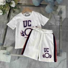 Popular baby tracksuits Summer kids designer clothes Size 90-150 CM Breathable and sweat absorbing boys t shirt and shorts 24Mar