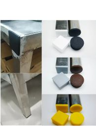 4/8pcs Brown Plastic Round/Square Chair Table Feet Caps Pipe Tube Blanking End Caps Insert Furniture Pipe Inner Plug Dust Cover
