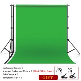 SH Backdrop Support System Kit With Background Cloth For Muslins Backdrop Telescopic Background Stand Adjust With Carry Bag Clip