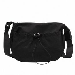 simple Nyl Shoulder Bag Crossbody Casual Side Bag For Girls Drawstring Designer 2021 New Women's Bags Solid Travel Versatile A7a0#