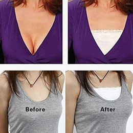 Camisoles & Tanks Lace Clip-on Mock Camisole For Lady Insert Overlay Modesty Panel Vest Camis 6PCs