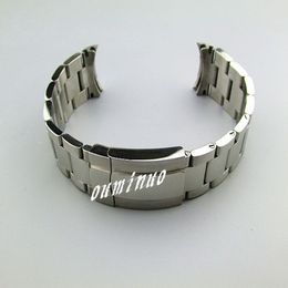 20mm NEW Pure Solid 316L Curved end Stainless steel Silver Polished Brushed Finished Watch Bands Bracelets for Rolex watch176S