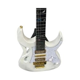 Electric Guitar 6-string White 7v Colo Ebony Fingerboard Support Costomization Freeshippings
