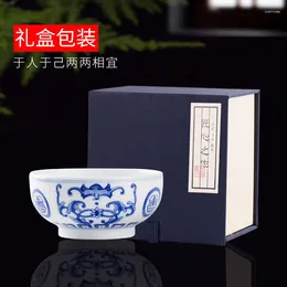 Teaware Sets Jingdezhen High-End Handmade Ceramic Cup Master Single Hand Painted Blue And White Porcelain Tea Set