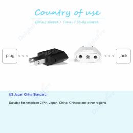 US Electrical Plug Adapter US To EU Socket Outlet American Japan China Travel Adapter European EU To US Power Adapter Converter
