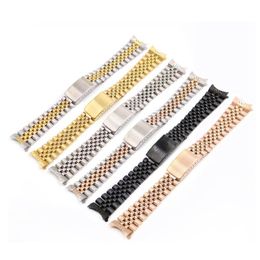 19 20mm Whole Hollow Curved End Solid Screw Links Replacement Watch Band Strap Old Style Jubilee Datejust254J