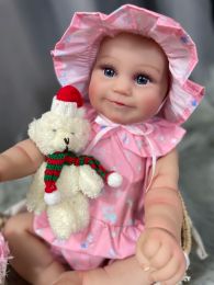 50cm Bebe Reborn Baby Doll Toddler Prawdziwy miękki dotyk Maddie z ręcznie rysującymi włosami Wysokiej jakości ręcznie robioną lalkę