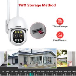 BOAVISION HD 8MP WIFI Camera PTZ Dual Lens 8X Digital Zoom Outdoor 4K AI humanoid Auto Tracking Zoom Audio iCSee Security Camera