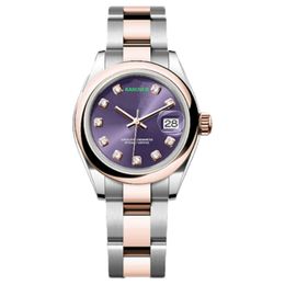 couple womens watch diamond automatic watches high quality purple 31mm wristwatches sapphire glass stainless steel strap girlfriend montre With box waterproof