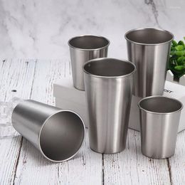 Mugs 10pcs Stainless Steel Silver Cups 200ML Insulated Metal Cup 304 Drinking Beer Mug Travel Drink