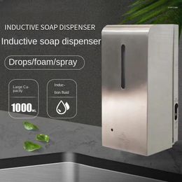 Liquid Soap Dispenser Large Capacity 1000ML Stainless Steel Induction Spray Drip Foam Automatic Disinfection Accessories