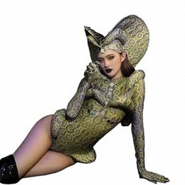 halen Cosplay Costume Dance Team Party Show Rave Outfits Festival Clothing Snake Women Role Playing Performance Stage Wear N8bU#