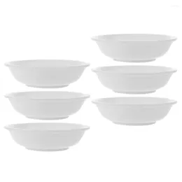 Plates 6 Pcs Soy Sauce Bowl Mini Condiments Dishes Round Side Plastic Serving Small Snack Bowls
