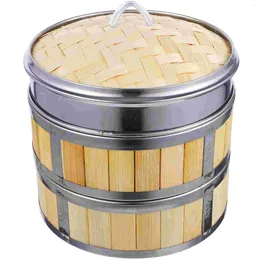 Double Boilers Long Bao Steamer Food Cooking Utensils Bamboo Basket Liner Steaming For 10 Inch