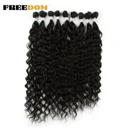 Weave Weave FREEDOM Synthetic Water Wave BIO Hair Bundles Weave Ombre Blonde 9 Pcs/lot Heat Resistant Fiber Synthetic Curly Hair