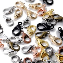 Clasp di aragosta in metallo da 100 pezzi/lotto per collane di bracciali ganci Accessori di chiusura a catena per gioielli fai -da -te che producono risultati