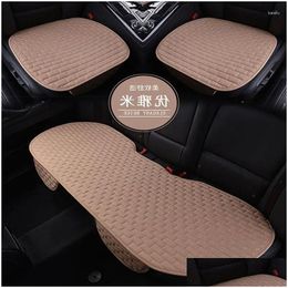 Car Seat Covers Ers Cushions 1 Set Single Er For All Sedan Styling Accessories Linen Fabric Drop Delivery Automobiles Motorcycles Inte Otfut