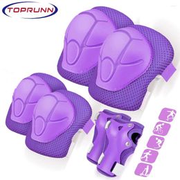 Knee Pads 6pcs Kids And Elbow Set For Child Youth 3-15 Years W/ Adjustable Strap Roller Skates Skateboard