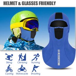 WEST BIKING Winter Cycling Cap Headwear Warm Thick Fleece Riding Headgear Sports Snowboard Bicycle Bike Bandana Face Mask Hat