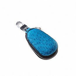 xmessun New Genuine Leather Car Key Bag Fi Ostrich Leather Mini Gourd Creative Stick Diamd Key Bag Ins K195 Y1C1#