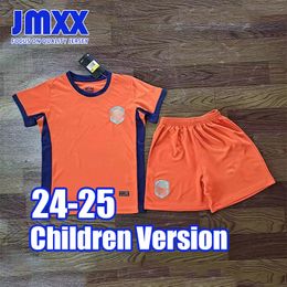 JMXX 24-25 Netherlands Child Soccer Jerseys Kit Kid Uniforms Jersey Football Shirt 2024 2025 Top and Shorts Children Version