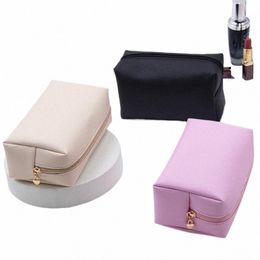 women Travel Makeup Bags PU Leather Make Up Pouch Travel W Toiletry Organiser Purse Cosmetic Bag Storage Handbag for Girls C3X5#