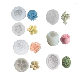 Baking Moulds 3D Flower Shaped Kitchen Mold Silicone Cake Decorating Tools Fondant Chocolate Mould Biscuits Drop