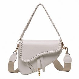 pu Leather Mini Hobo Bag Two Straps Women Solid Colour Shoulder Bag Large Capacity Saddle Shoulder Bag Ladies Top Handle 22EY#