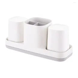 Mugs 1Pc Simple Household Toothbrush Holder Toothpaste Rack Bathroom (White)
